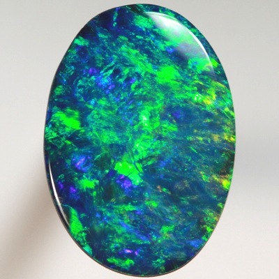 TOP QUALITY LIGHTNING RIDGE OPAL DOUBLET Golden greens over deep blue SEE VIDEO